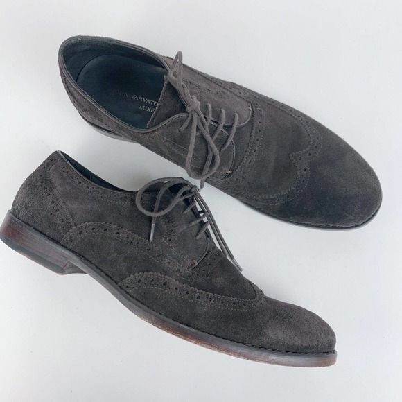 John Varvatos Luxe Suede Oxford Wingtip F2693Q3L-A12B Mens Dress Shoes 9.5 main image 7